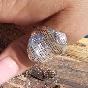 NEW Sterling Silver Euro Wave Ring. Size 8.